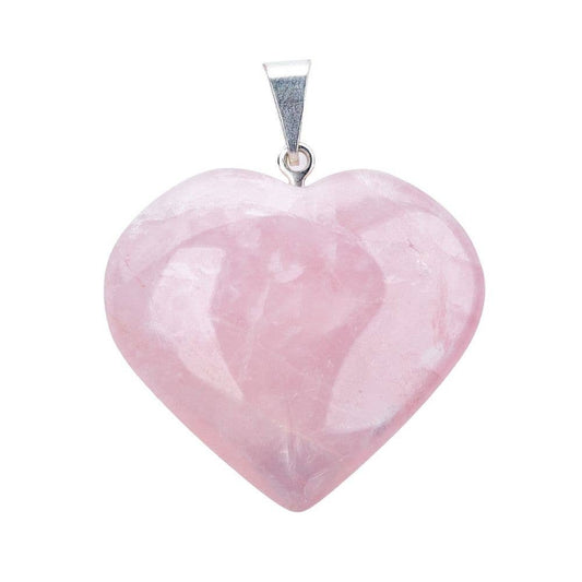 Crystal Pendant - Rose Quartz Heart