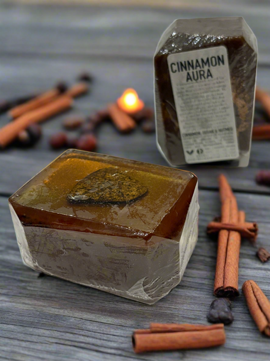 Cinnamon Aura – Soap Bar (Hidden Crystal Inside!)