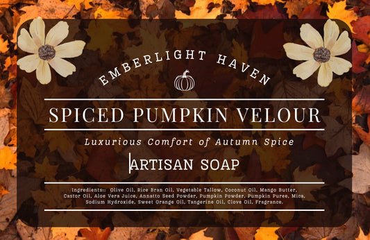 Spiced Pumpkin Velour - Artisan Soap Bar