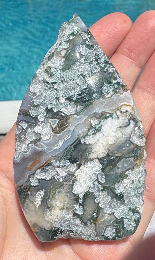 Moss Agate Teardrop