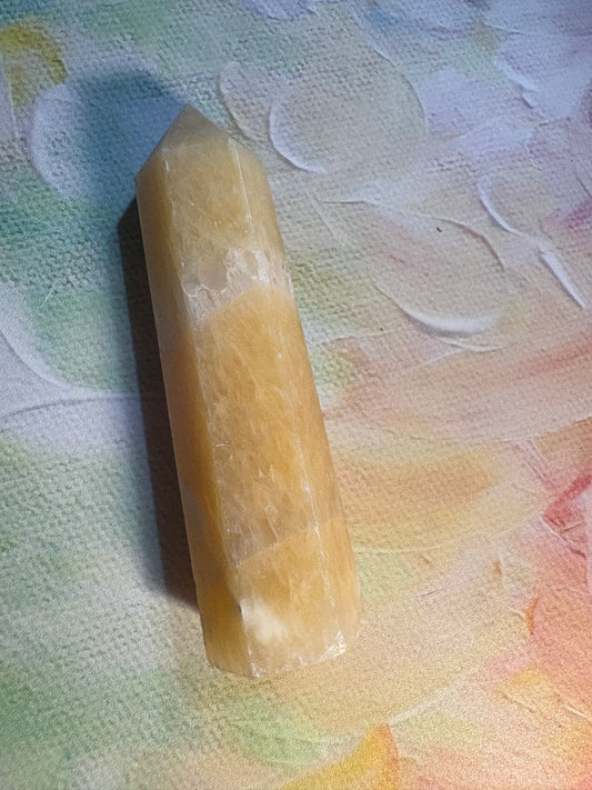 Orange Calcite Tower Point