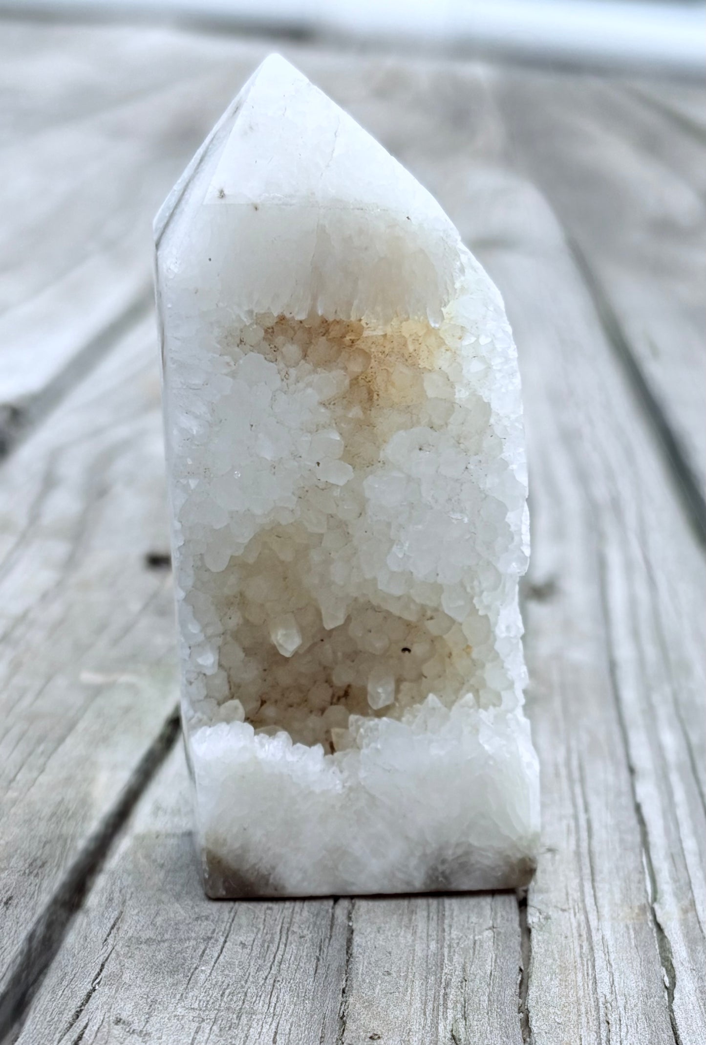 Raw Druzy Quartz Tower