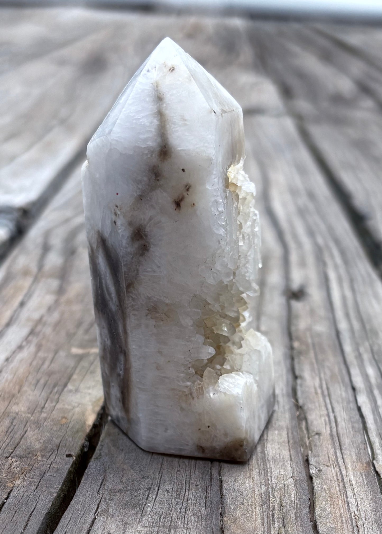 Raw Druzy Quartz Tower