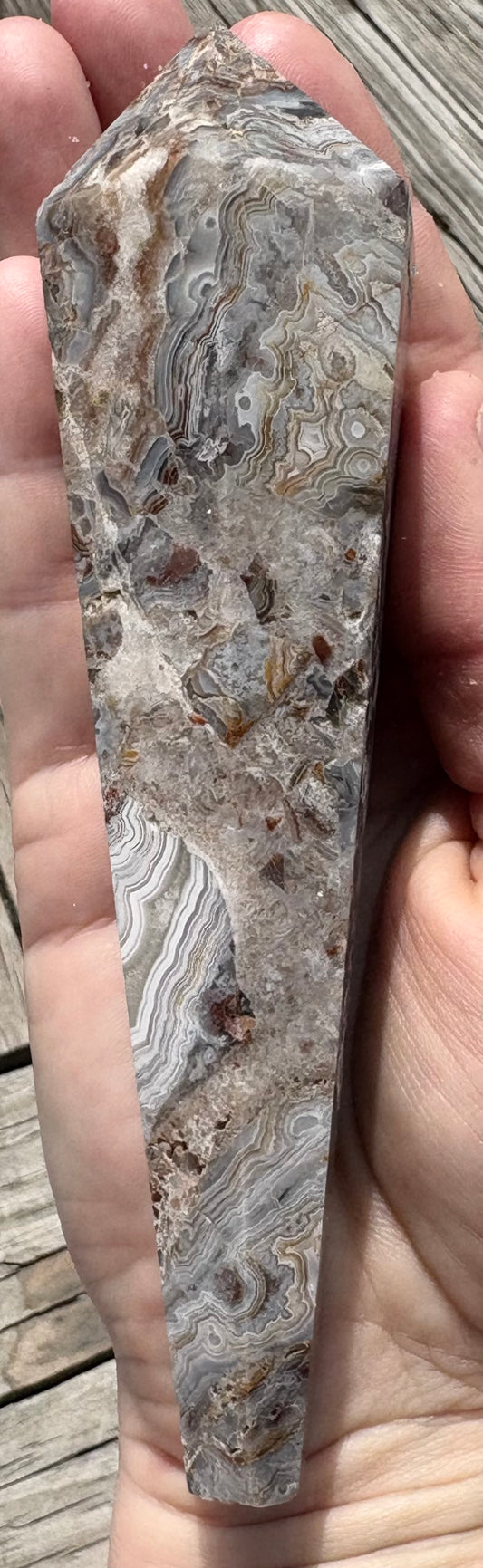 Crazy Lace Agate – Tower Wand
