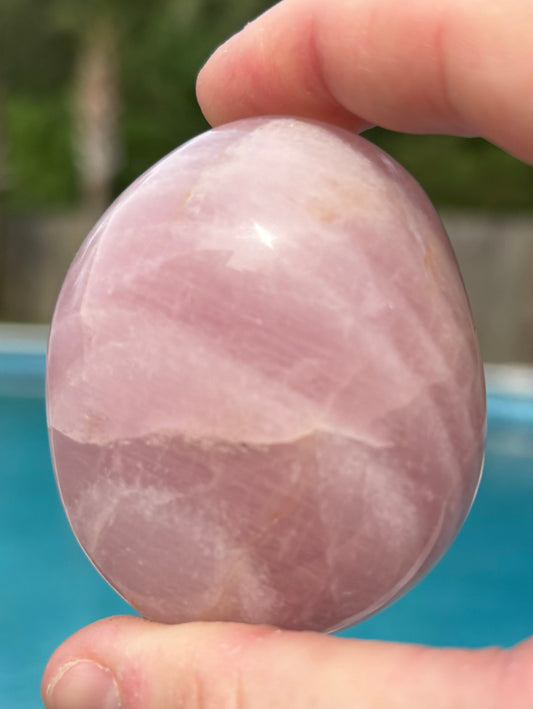 Rose Quartz Palm Stone