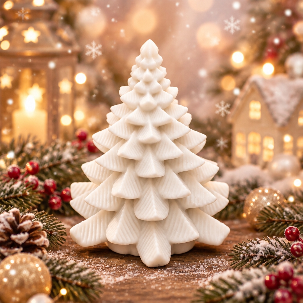 White Holiday Tree - 3D Luxe Soap