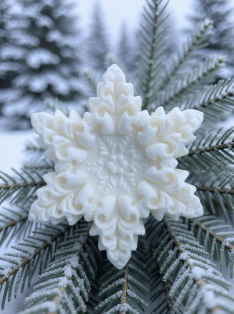 White Snowflake - Luxe 3D Soap