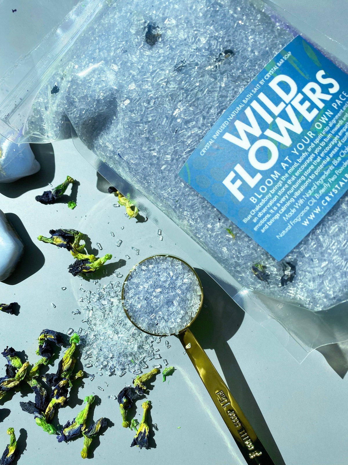 WILD FLOWERS (Crystal-Infused) Bath Salts