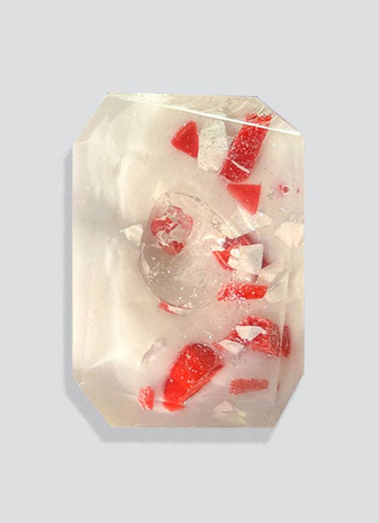 Candy Cane - Crystal-Infused Soap Bar