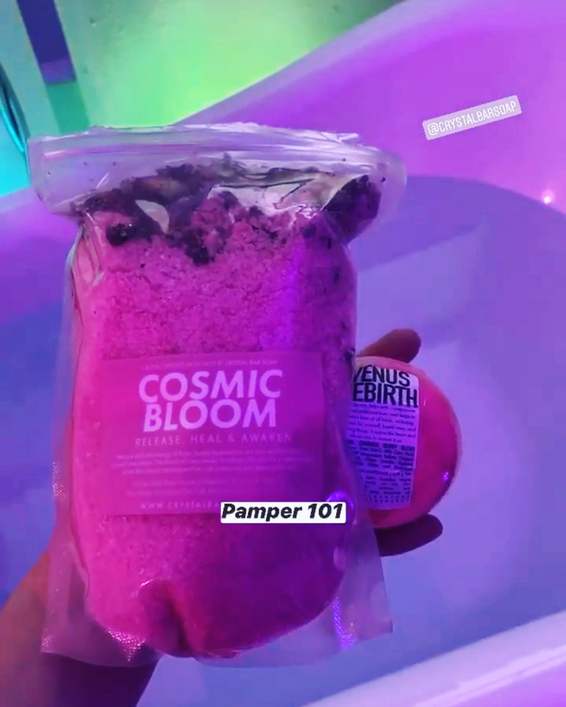 COSMIC BLOOM - Crystal-Infused Bath Salts