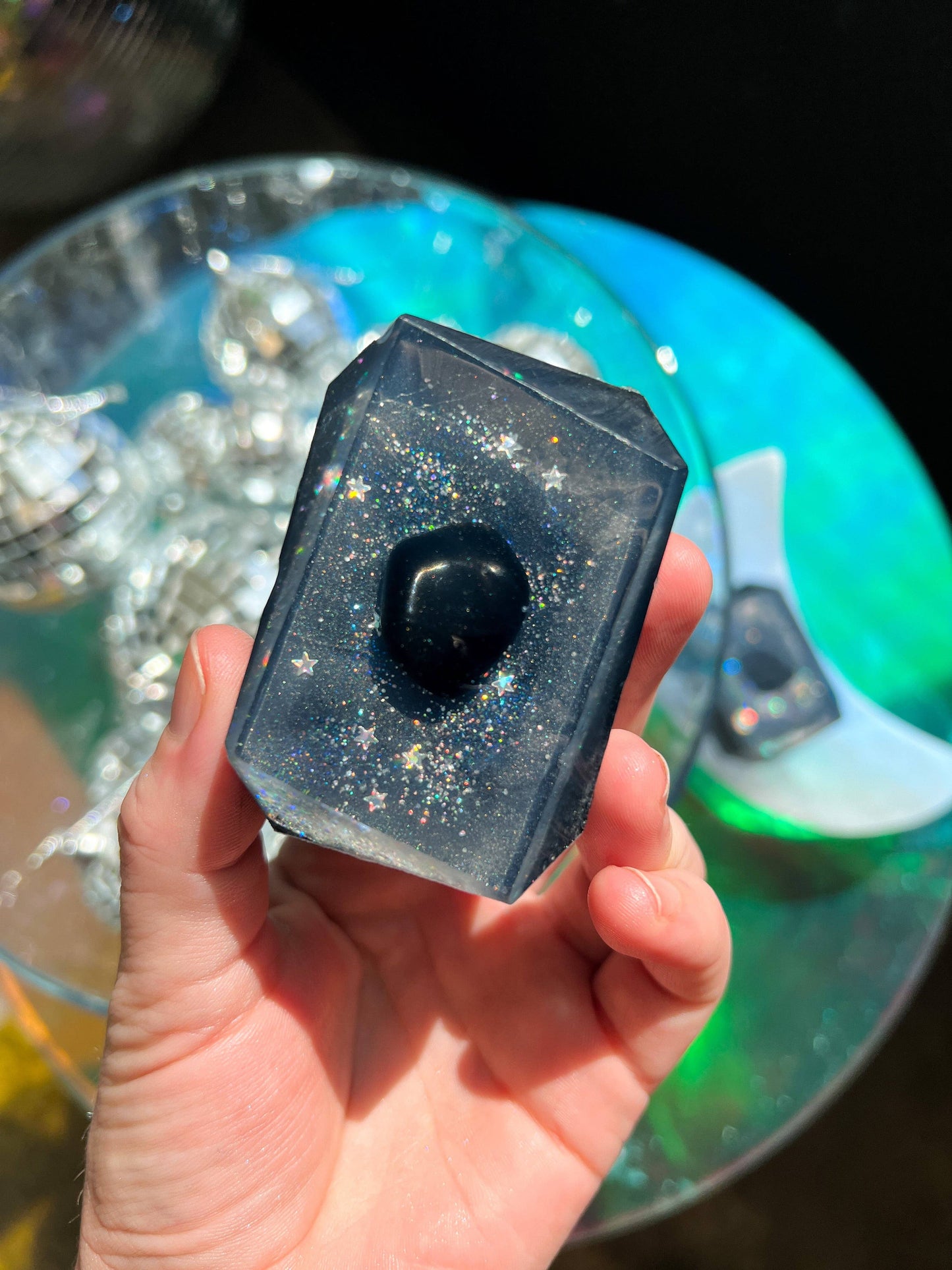 Cosmic Coal – Crystal-Infused Soap Bar