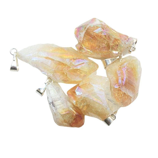 Crystal Pendant - Citrine Aura Point