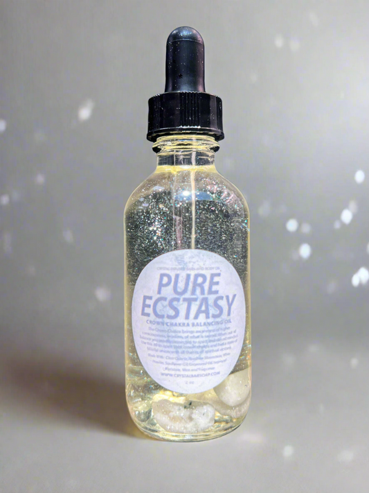 Pure Ecstasy - Bath & Body Oil (Crystal-Infused - Crown Chakra Balancing)