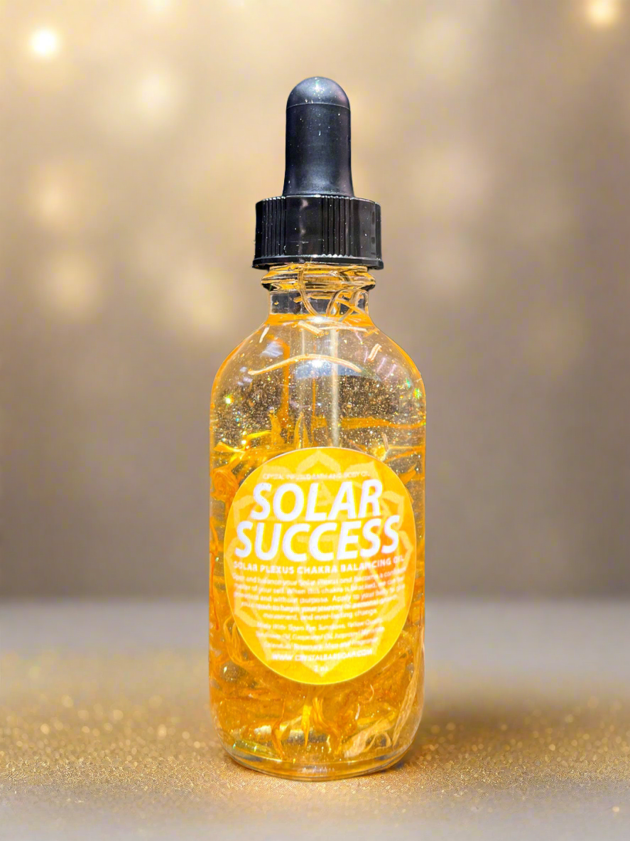 Solar Success - Bath & Body Oil - (Crystal-Infused - Solar Chakra Balancing)