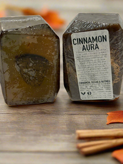 Cinnamon Aura – Soap Bar (Hidden Crystal Inside!)