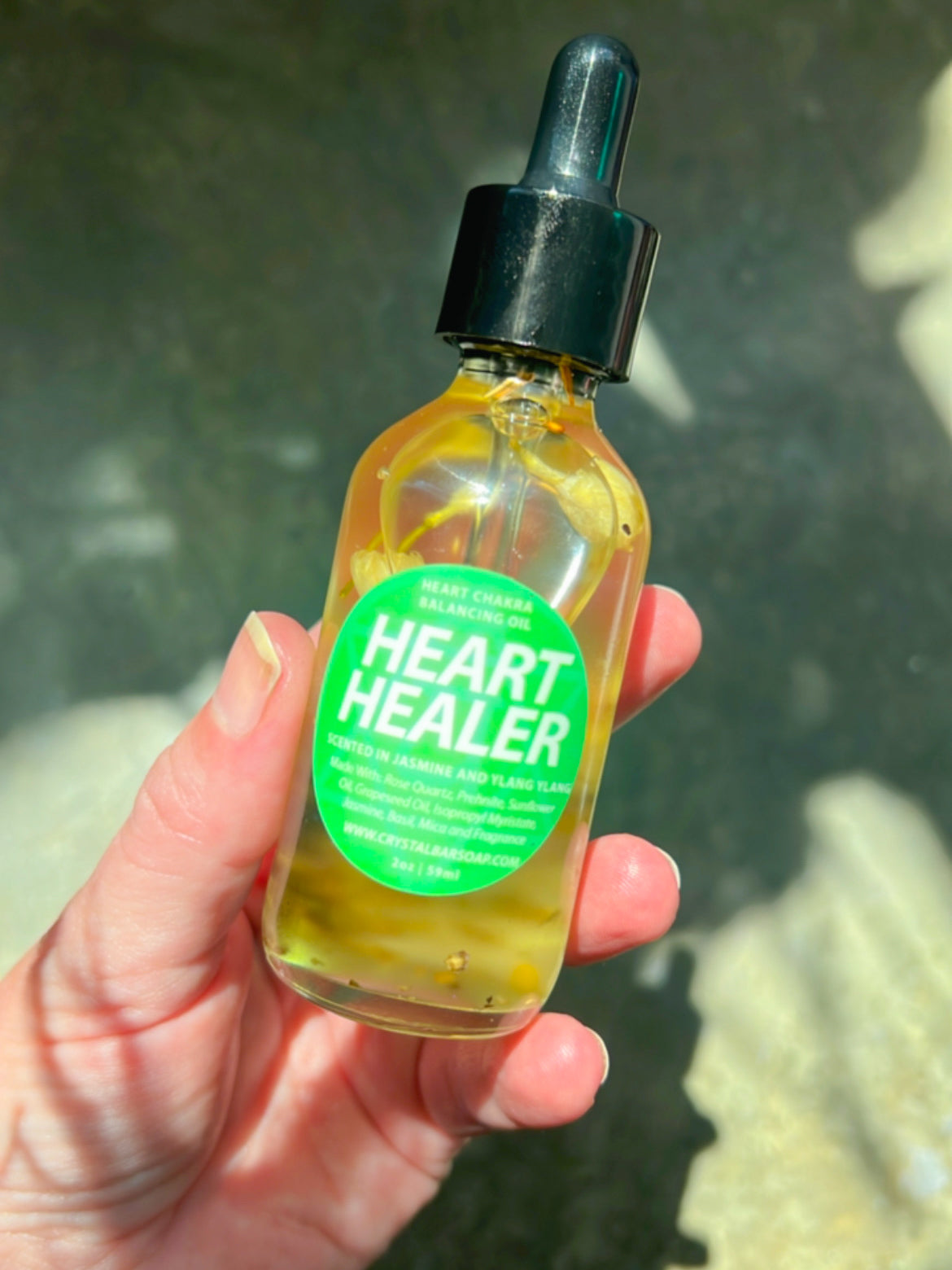 Heart Healer - Crystal-Infused Bath Oil (HEART CHAKRA)