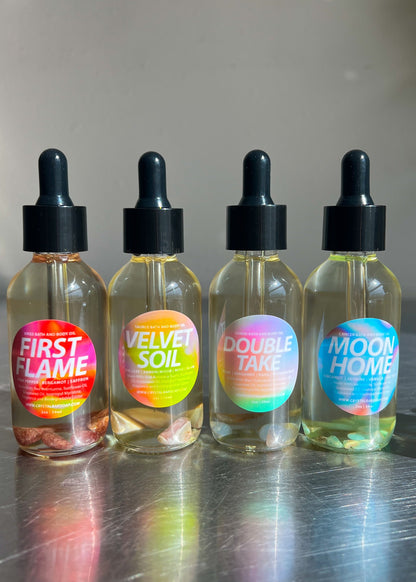 MOON HOME (Cancer) - Crystal-Infused Bath Oil