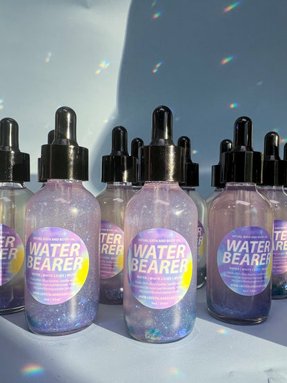 WATER BEARER (Aquarius) - Crystal-Infused Bath Oil