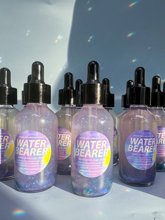 WATER BEARER (Aquarius) - Crystal-Infused Bath Oil