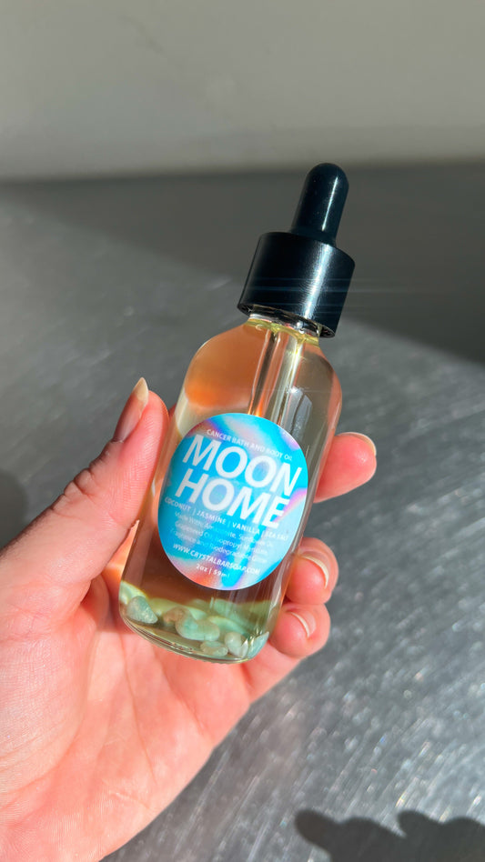 MOON HOME (Cancer) - Crystal-Infused Bath Oil