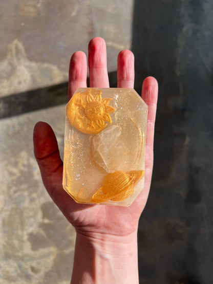 SATURN'S STONE (Capricorn) - Crystal-Infused Soap Bar