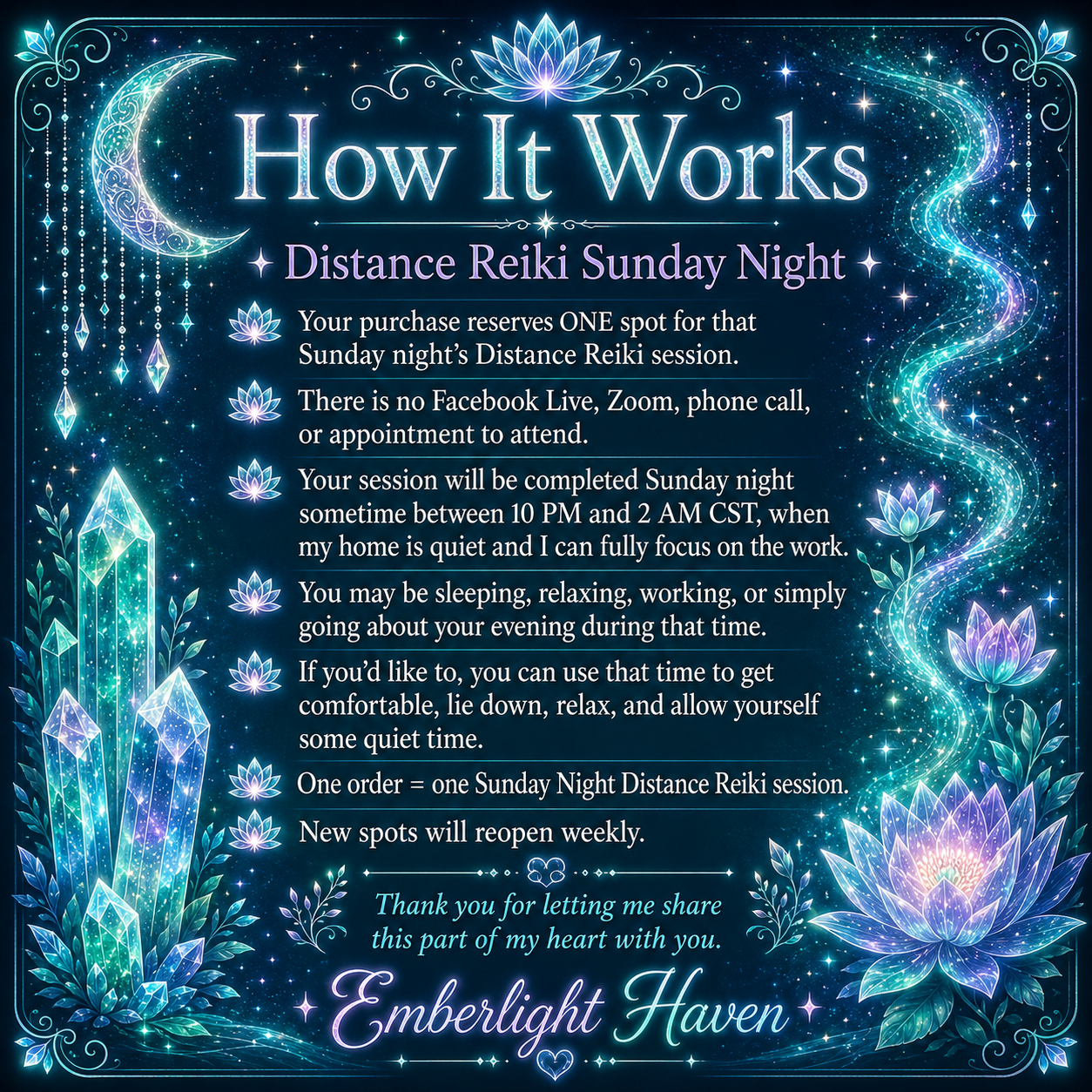 Reiki Sunday Night with Emberlight Haven