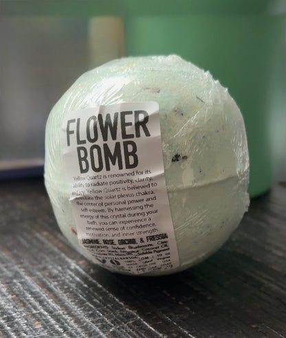 Flower Bomb - Bath Bomb (Hidden Crystal Inside!)