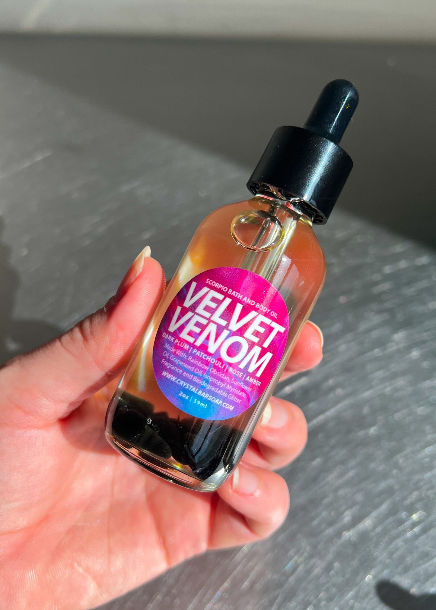 VELVET VENOM (Scorpio) - Crystal-Infused Bath Oil