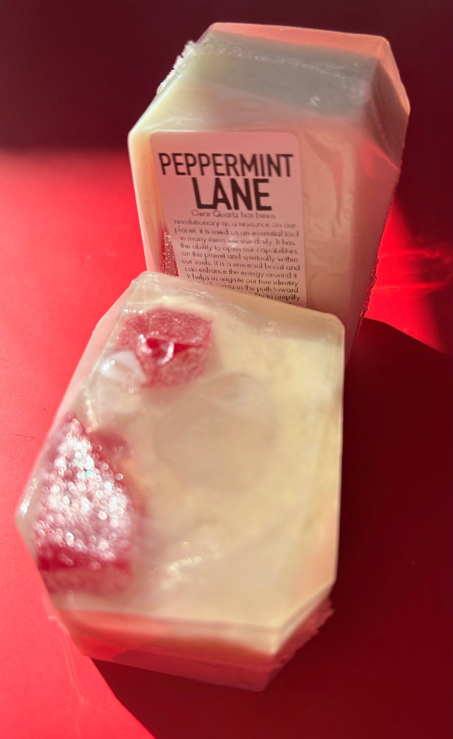 Candy Cane - Crystal-Infused Soap Bar
