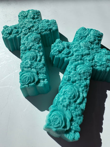 Floral Cross - Artisan Soap Bar