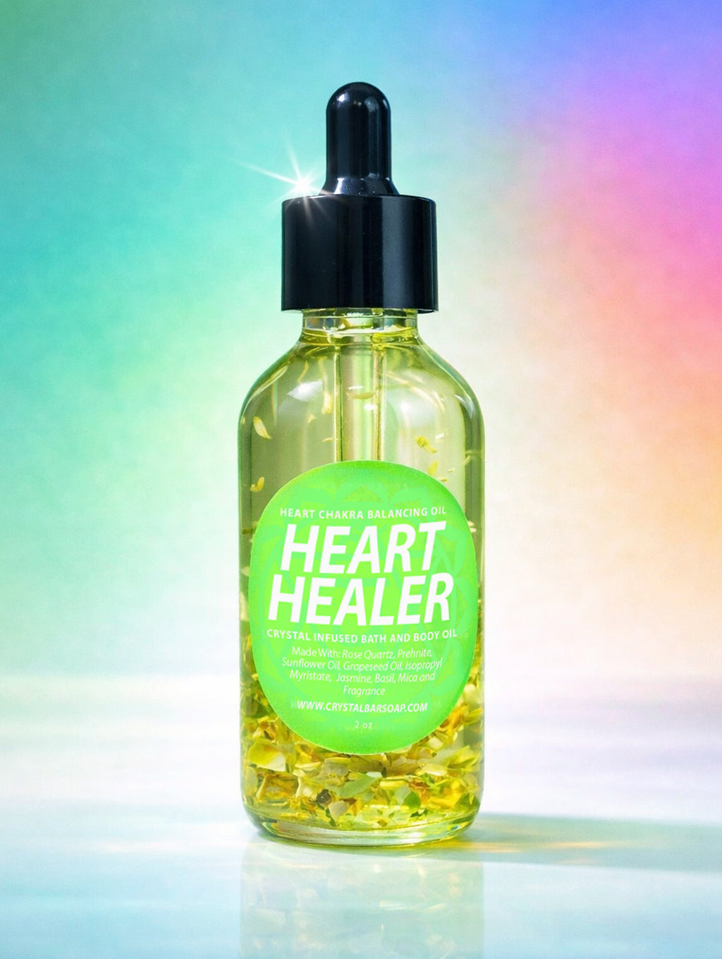 Heart Healer - Crystal-Infused Bath Oil (HEART CHAKRA)
