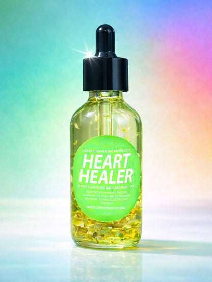 Heart Healer - Crystal-Infused Bath Oil (HEART CHAKRA)