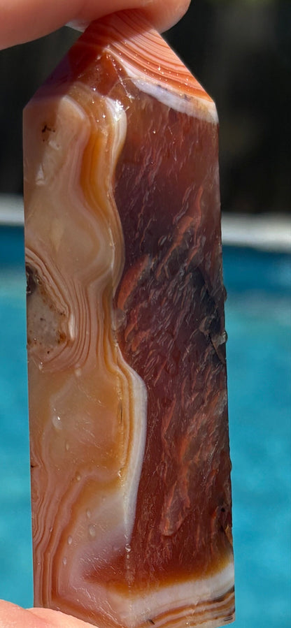 Banded Carnelian Agate Tower