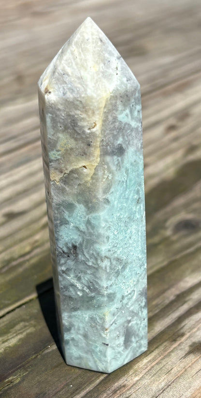 Flower Agate Tower - Blue/Green