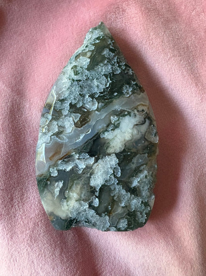 Moss Agate Teardrop