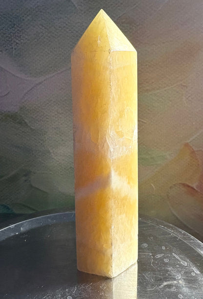 Orange Calcite Tower Point