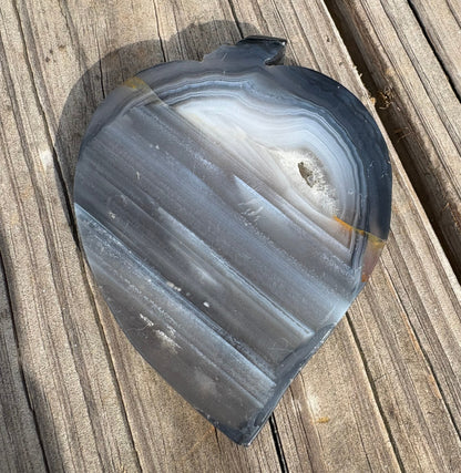 Black Agate Strawberry Slice