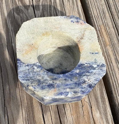 Sodalite Candle Holder