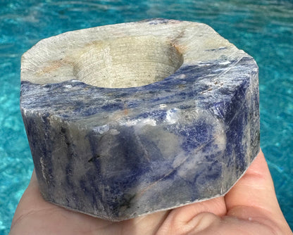 Sodalite Candle Holder