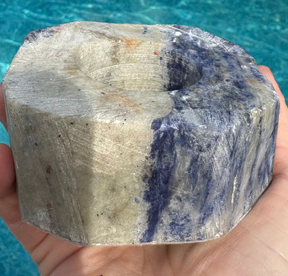 Sodalite Candle Holder