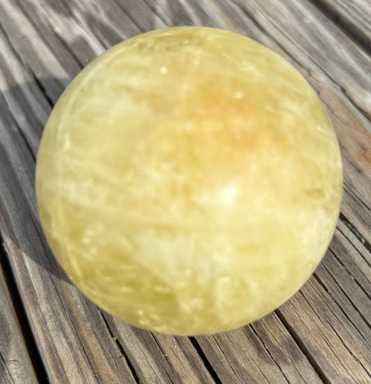 Golden Calcite Sphere
