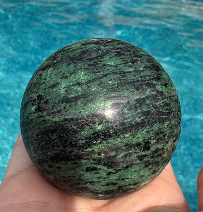 Ruby in Zoisite Sphere