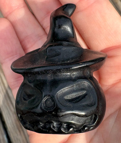 Black Obsidian Pumpkin Head