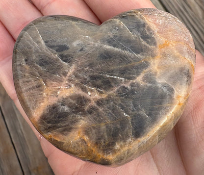 Black Moonstone Heart Bowl