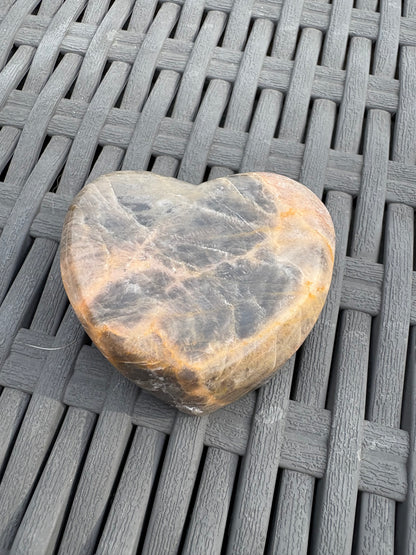 Black Moonstone Heart Bowl