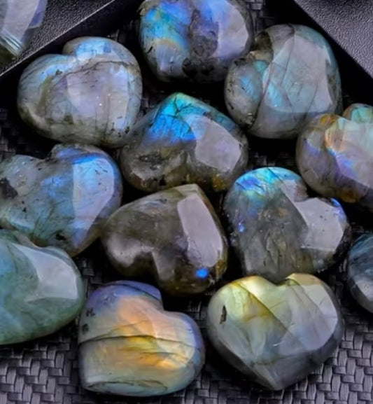 Labradorite Heart