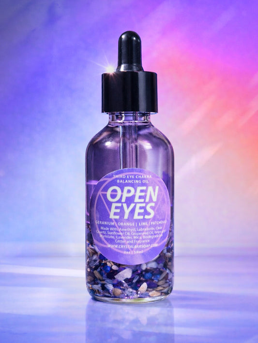 Open Eye - Crystal-Infused Bath Oil (THIRD EYE CHAKRA)