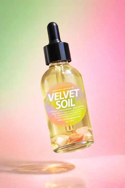 VELVET SOIL (Taurus) - Crystal-Infused Bath Oil