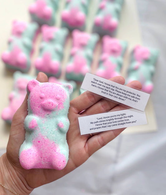 Prayer Bear - Bath Bomb (Hidden Prayer Inside!)