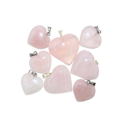 Crystal Pendant - Rose Quartz Heart